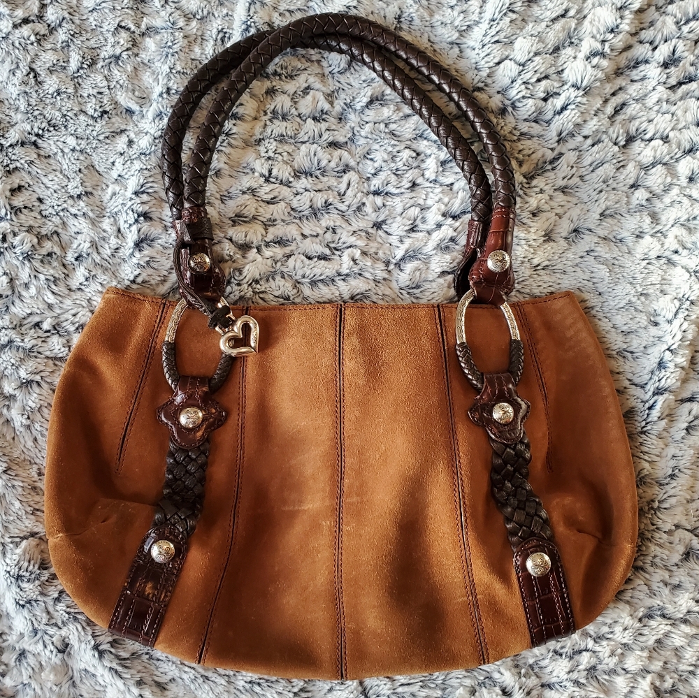 Brighton Brown Suede Hobo Purse